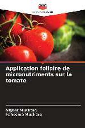 Application foliaire de micronutriments sur la tomate de Nighat Mushtaq