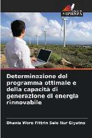 Determinazione del programma ottimale e della capacità di generazione di energia rinnovabile de Dhanis Woro Fittrin Selo Nur Giyatno