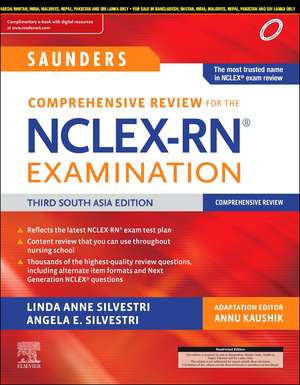 Saunders Comprehensive Review for the NCLEX-RN® Examination, Third South Asia Edition de Linda Anne Silvestri