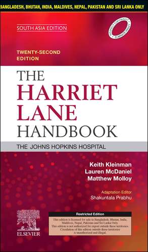 The Harriet Lane Handbook, 22 Edition: South Asia Edition de The Johns Hopkins Hospital