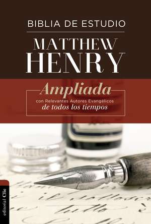 RVR Biblia de Estudio Matthew Henry, Tapa Dura, con índice de Matthew Henry