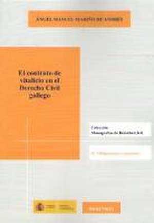 El contrato de vitalicio en el derecho civil gallego de Ángel Manuel Mariño de Andrés