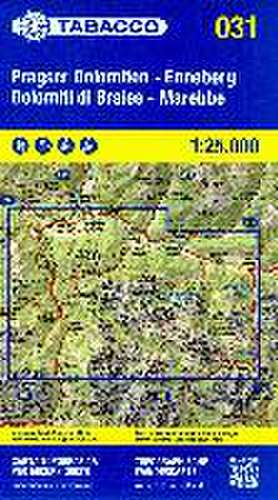 Tabacco Wandern Pragser Dolomiten 1:25000