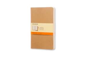 Moleskine Ruled Cahier L - Kraft Cover (3 Set) de Moleskine