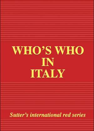 Who's Who in Italy de Who's Who in Italy S R L