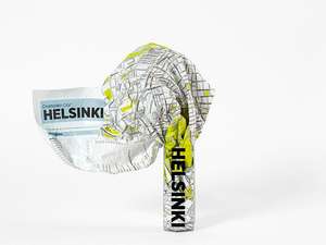 Helsinki Crumpled City Map de Emanuele Pizzolorusso