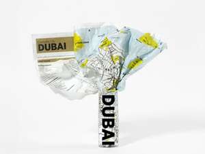 Dubai Crumpled City Map