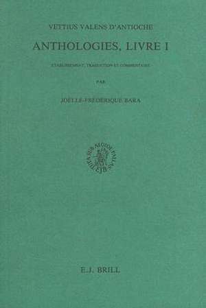 Anthologies - Livre I de Vettiusvalensd'antioche