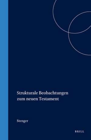 Strukturale Beobachtungen zum neuen Testament de Stenger