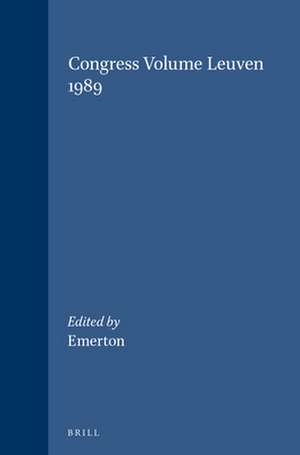 Congress Volume Leuven 1989 de J.A. Emerton