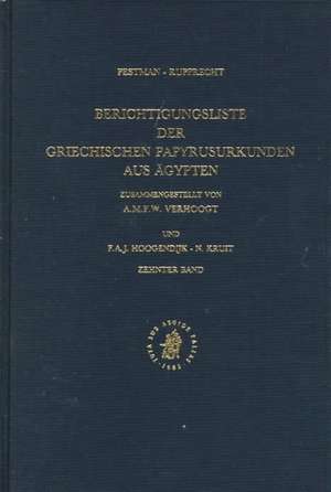 Berichtigungsliste Der Griechischen Papyrusurkunden Aus Agypten de P. W. Pestman