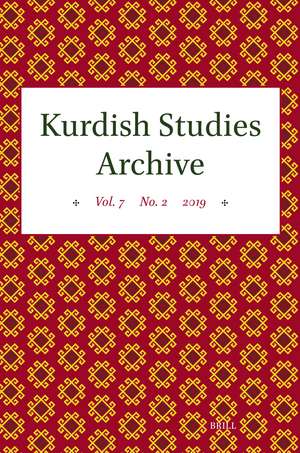 Kurdish Studies Archive: Vol. 7 No. 2 2019 de Martin van Bruinessen