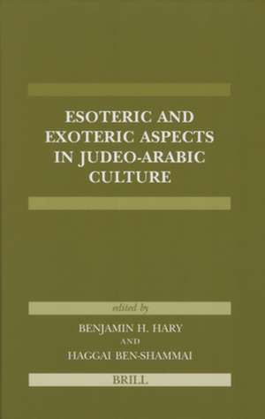 Esoteric and Exoteric Aspects in Judeo-Arabic Culture de Benjamin Hary