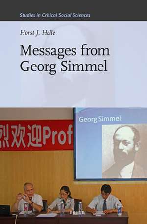 Messages from Georg Simmel de Horst Jürgen Helle