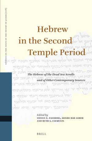 Hebrew in the Second Temple Period: The Hebrew of the Dead Sea Scrolls and of Other Contemporary Sources de Steven Fassberg