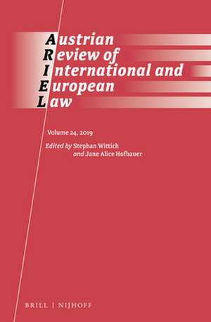 The Austrian Review of International and European Law (2019) de Stephan Wittich