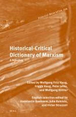 Historical-Critical Dictionary of Marxism: A Selection de Wolfgang-Fritz Haug