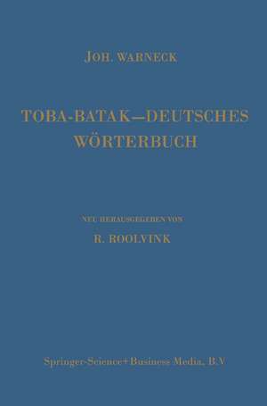 Toba-Batak—Deutsches Wörterbuch de Johannes Gustav Warneck