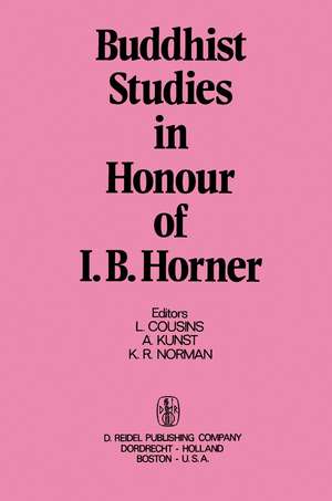 Buddhist Studies in Honour of I.B. Horner de L. Cousins