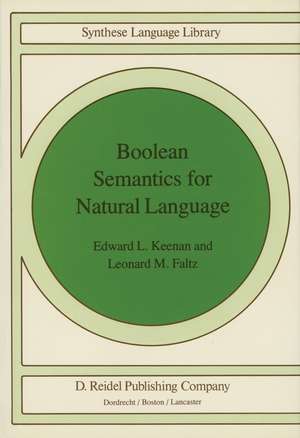 Boolean Semantics for Natural Language de Edward L. Keenan