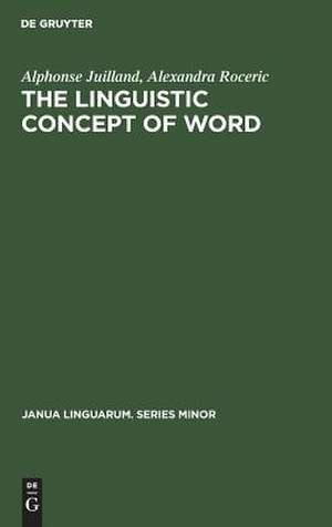 The Linguistic Concept of Word: Analytic Bibliography de Alphonse Juilland