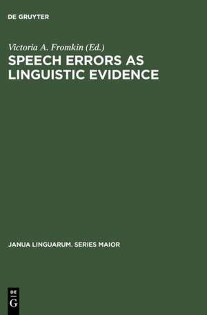 Speech Errors as Linguistic Evidence de VICTORIA A. FROMKIN