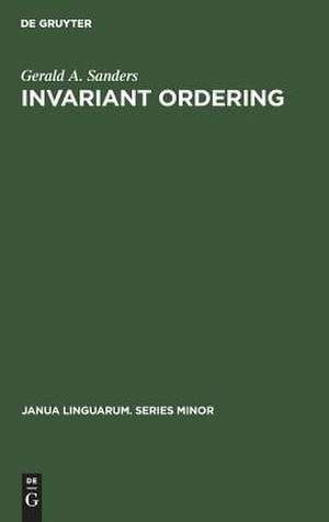 Invariant Ordering de Gerald A. Sanders