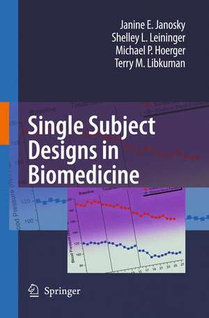 Single Subject Designs in Biomedicine de Janine E. Janosky