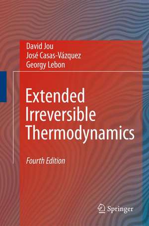 Extended Irreversible Thermodynamics de David Jou