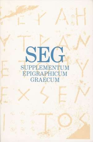 Supplementum Epigraphicum Graecum, Volume XLVI (1996) de Pleket