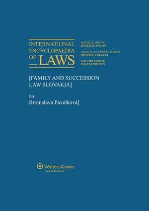 International Encyclopaedia of Laws: Family and Succession Law de Walter Pintens