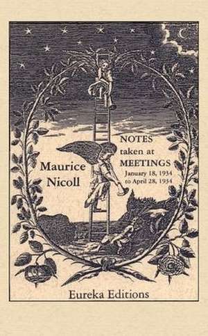 Nicoll, M: NOTES TAKEN AT MEETINGS 1934