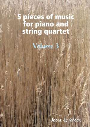 5 pieces of music for piano and string quartet Volume 3 de Joost de Groot