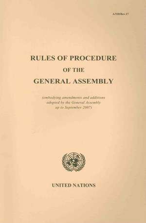 Rules of Procedure of the General Assembly (Embodying Amendments and Additions Adopted by the General Assembly Up to September 2007): Subject Index de United Nations: General Assembly