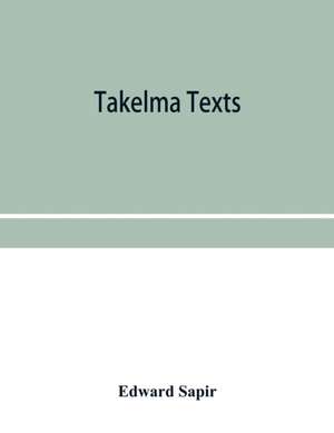 Takelma texts de Edward Sapir