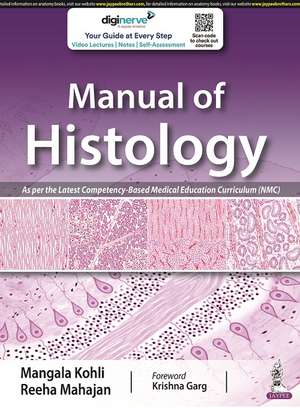 Manual of Histology de Mangala Kohli