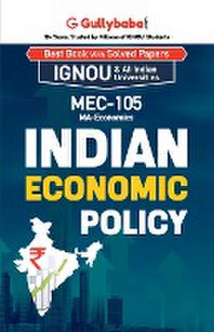 MEC-105 Indian Economic Policy de Gullybaba. Com Panel