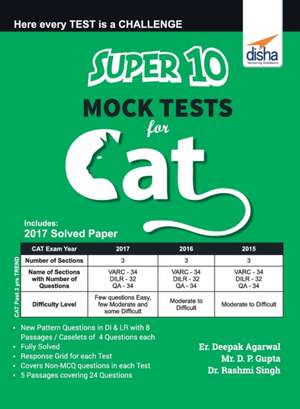 Super 10 Mock Tests for CAT de Deepak Er. Agarwal