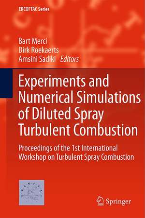 Experiments and Numerical Simulations of Diluted Spray Turbulent Combustion: Proceedings of the 1st International Workshop on Turbulent Spray Combustion de Bart Merci