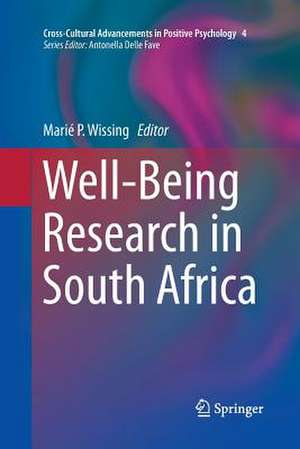 Well-Being Research in South Africa de Marié P. Wissing