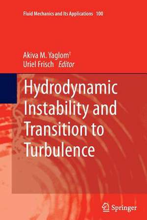 Hydrodynamic Instability and Transition to Turbulence de Akiva M. Yaglom