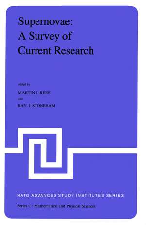 Supernovae: A Survey of Current Research: Proceedings of the NATO Advanced Study Institute held at Cambridge, U.K., June 29–July 10, 1981 de M. J. Rees