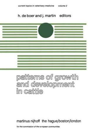 Patterns of Growth and Development in Cattle: A Seminar in the EEC Programme of Coordination of Research on Beef Production held at Ghent, October 11–13, 1977 de H. de Boer