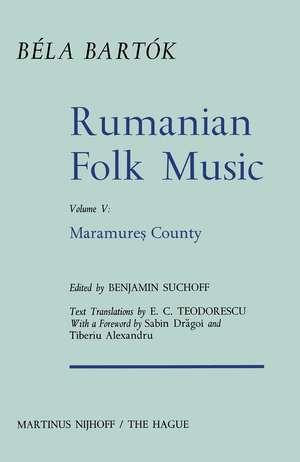 Rumanian Folk Music: Maramure? County de Bela Bartok