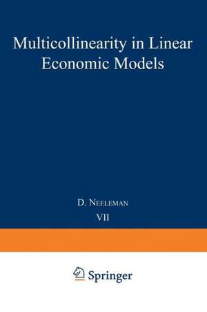 Multicollinearity in linear economic models de D. Neeleman