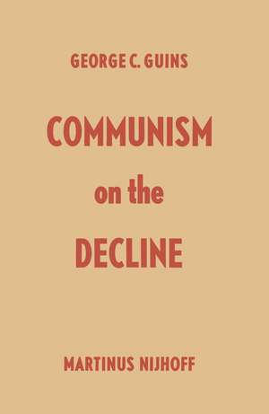 Communism on the Decline: The Failure of “Soviet Socialism” Incurable Evils Discredited System Symptoms of Demoralization The new Generation Formation of new Psychology Some Rays of Light Cold War with the West Inner Conflicts Soviet Crisis—a Challenge to the Western World de George C. Guins