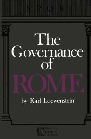 The Governance of ROME de Karl Loewenstein