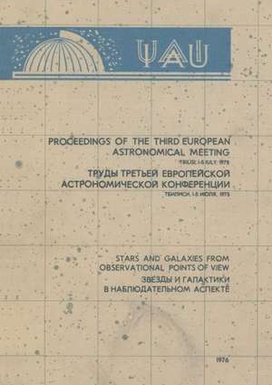 Stars and Galaxies from Observational Points of View / Звезды И Галактики В Наблюдательном Аспекте de E.H. Kharadze