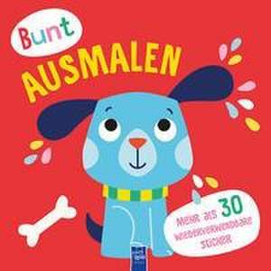 Bunt ausmalen (Cover rot / Hund)