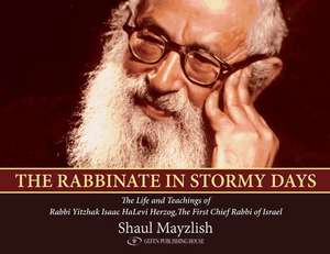 Rabbinate in Stormy Days: The Life & Teachings of Rabbi Yitzhak Isaac HaLevi Herzog, Chief Rabbi of Israel de Shaul Mayzlish